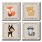 Big Dot of Happiness Woodland Creatures - Kids Room, Nursery Decor and Home Decor - 11 x 11 inches Nursery Wall Art - Set of 4 Prints for baby's room